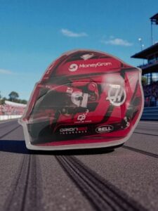 Esteban Ocon 2025 Haas Helmet Pin Badge
