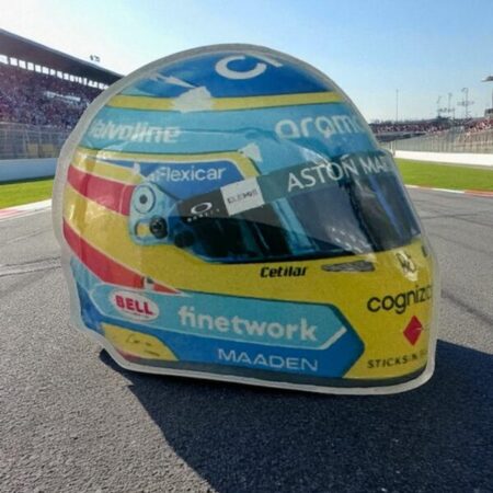 Fernando Alonso 2025 Aston Martin Helmet Pin Badge