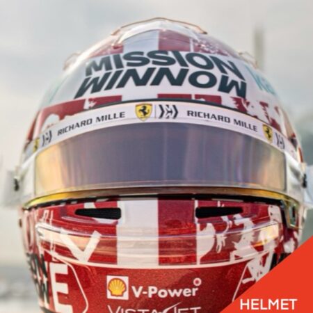 Charles Leclerc Ferrari 2021 Abu Dhabi 1:2 BELL Helmet Upgrade Bundle