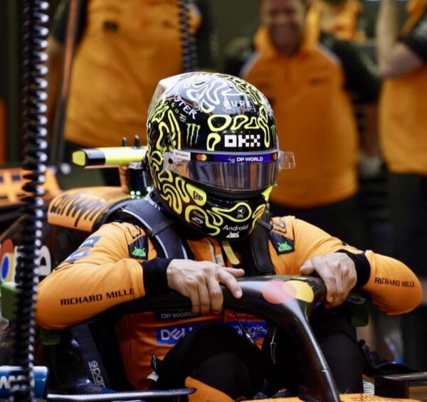 Lando Norris 2025 1:2 Dark Glitter Season Helmet Fully Upgraded - Image 7
