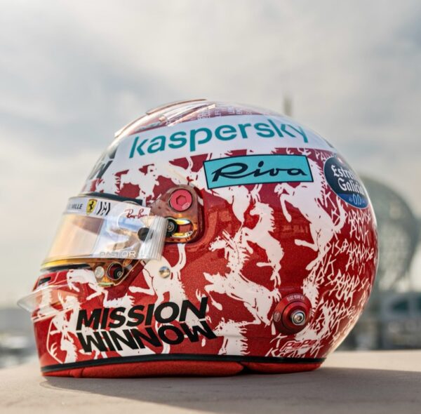 Charles Leclerc 2021 Abu Dhabi 1:2 Ltd Edition Helmet Fully Upgraded - Image 9