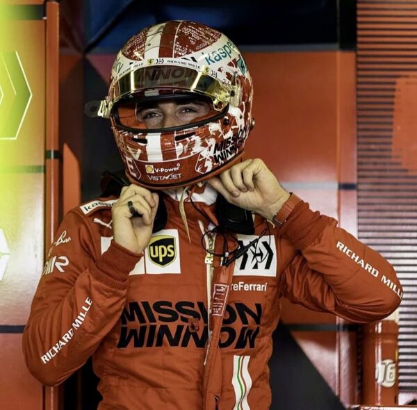 Charles Leclerc 2021 Abu Dhabi 1:2 Ltd Edition Helmet Fully Upgraded - Image 11
