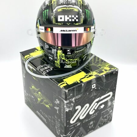 Lando Norris 2025 1:2 Bahrain Testing Helmet Fully Upgraded