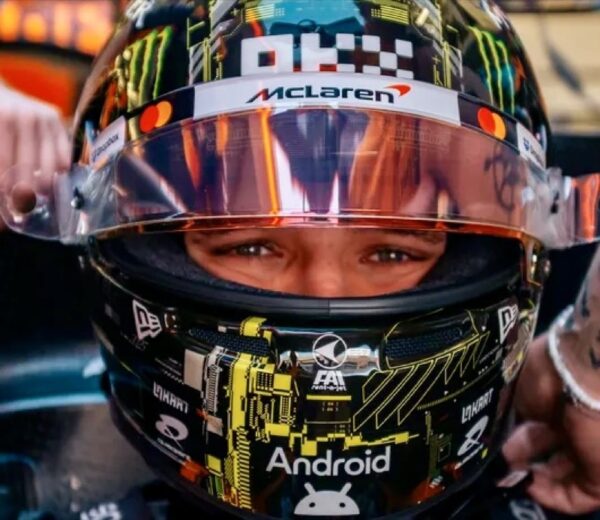 Lando Norris 2025 1:2 Bahrain Testing Helmet Fully Upgraded - Image 9