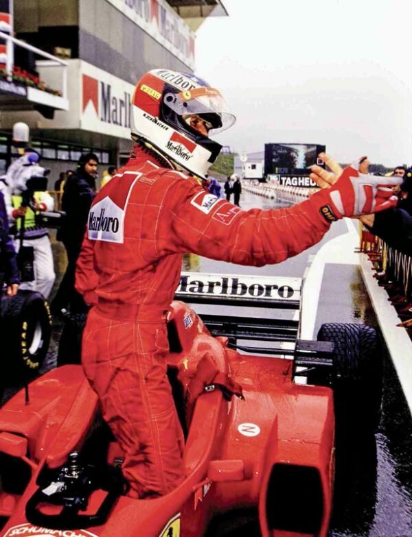 Michael Schumacher Upgraded 1996 Spanish GP 1:2 Mini Helmet - Image 9