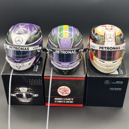 Lewis Hamilton x 3 Upgraded Helmets 2015 Season 2020 Austria 2021 Brazil