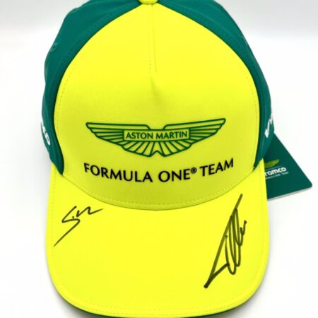 Aston Martin Team 2025 British GP Cap Signed Fernando Alonso & Lance Stroll