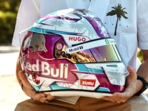 Racing Bulls Upgraded Liam Lawson 2025 Miami 1:2 Mini Ltd Edition Helmet - Image 7
