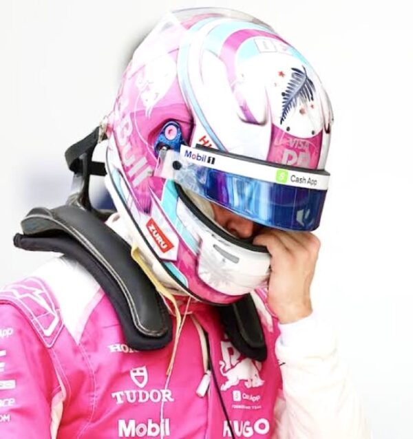 Racing Bulls Upgraded Liam Lawson 2025 Miami 1:2 Mini Ltd Edition Helmet - Image 10