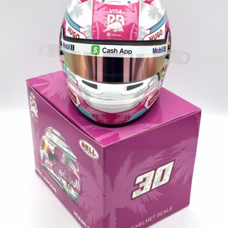 Racing Bulls Upgraded Liam Lawson 2025 Miami 1:2 Mini Ltd Edition Helmet